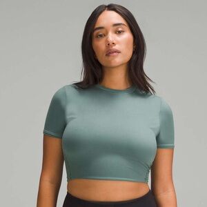 Lululemon Women’s Crewneck Cropped T-Shirt Forest Green